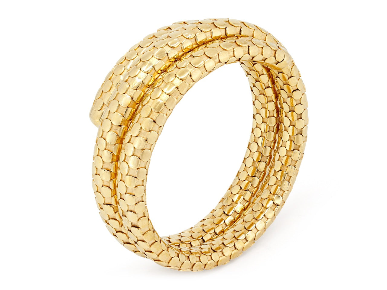 John Hardy Double Coil Dot Bracelet in 18K Gold