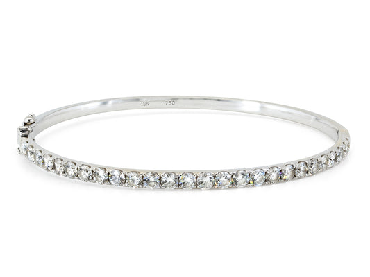 Diamond Bangle in 18K White Gold