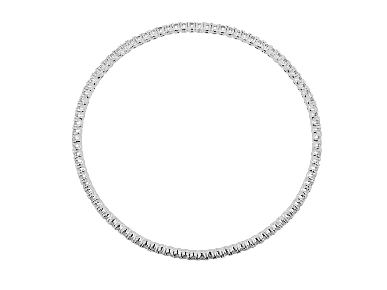 Diamond Bangle Bracelet in 14K White Gold