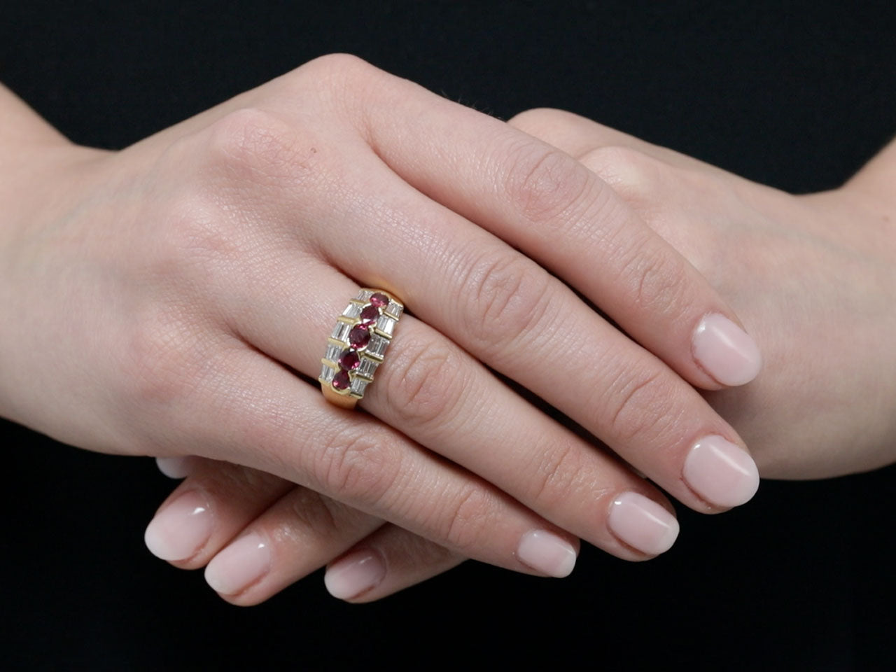 Fred of Paris Ruby and Diamond Ring in 18K Gold