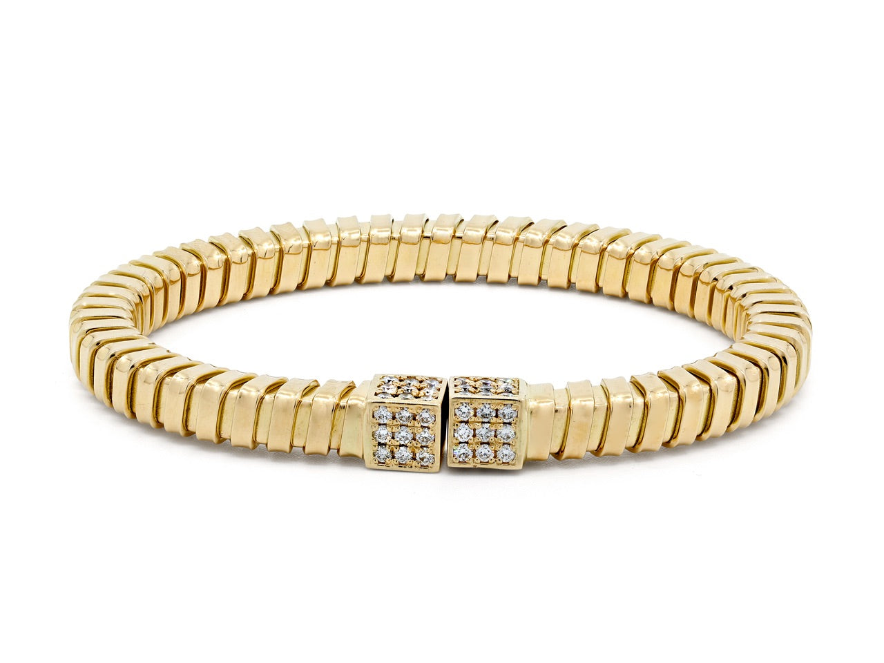 Diamond Tubogas Bracelet in 18K Gold, by Beladora