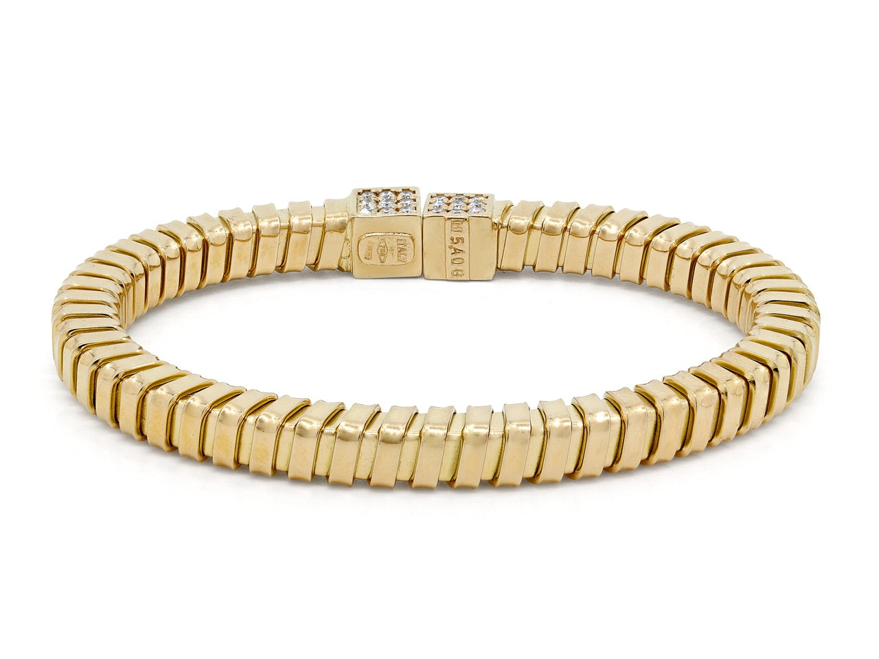 Diamond Tubogas Bracelet in 18K Gold, by Beladora