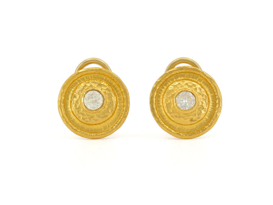 Gurhan Diamond Earrings in 24K Gold