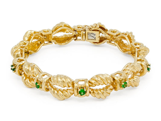 Tsavorite and Gold Bracelet, in 18K