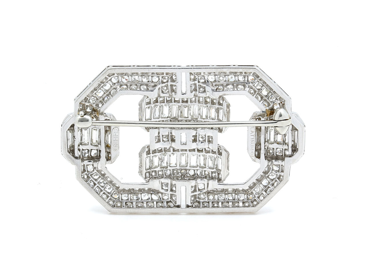 Art Deco Diamond Brooch in Platinum