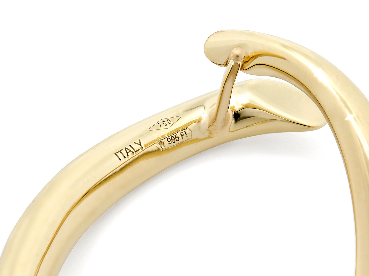 Diamond Loop Earrings in 18K Gold, by Beladora