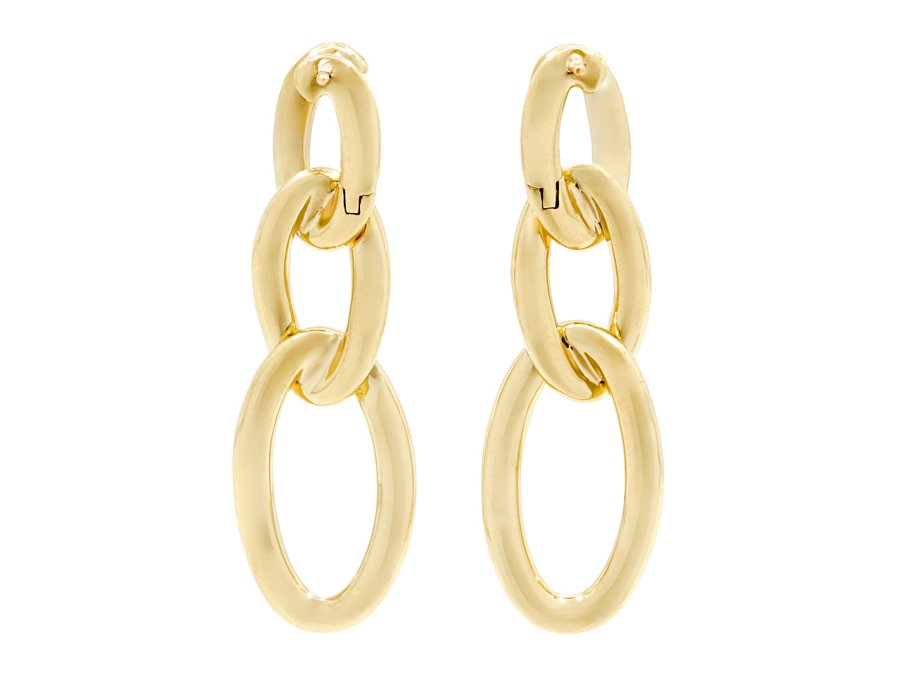 Diamond Hoop Line in 18K Gold, by Beladora