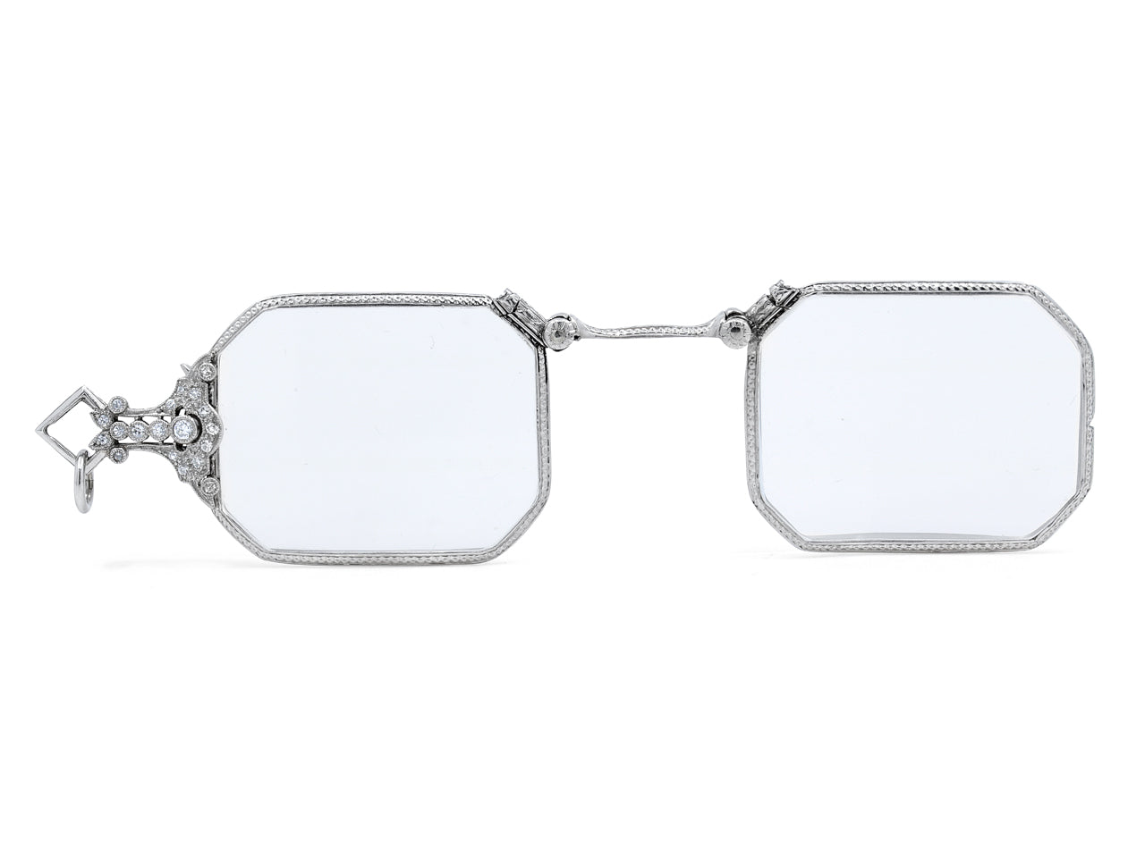 Art Deco Diamond Lorgnette in Platinum