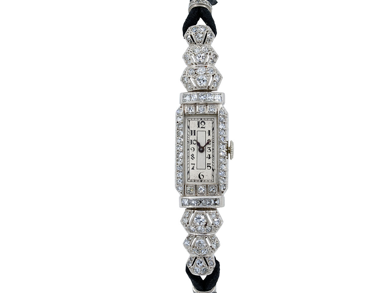 Art Deco Diamond Watch in Platinum