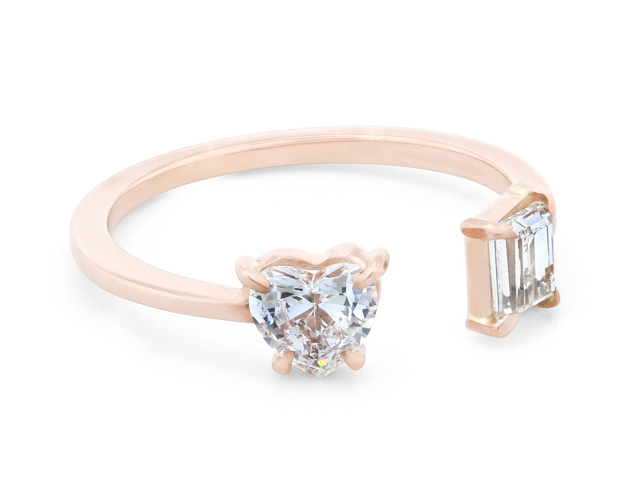 Beladora 'Bespoke' Open Band Diamond Ring, 0.73 total carats, in 18K Rose Gold