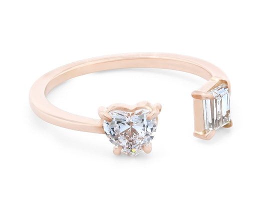 Beladora 'Bespoke' Open Band Diamond Ring, 0.73 total carats, in 18K Rose Gold