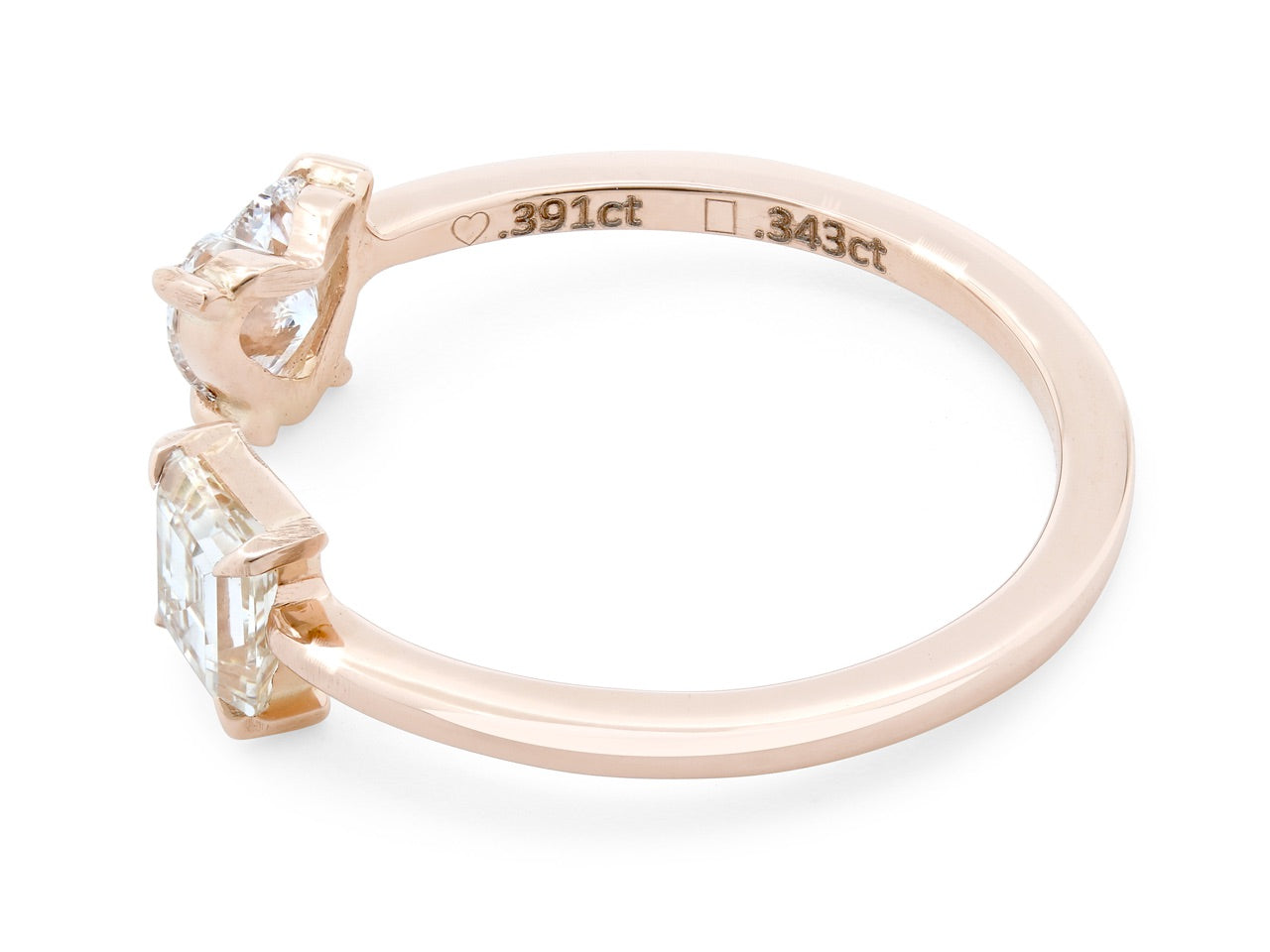 Beladora 'Bespoke' Open Band Diamond Ring, 0.73 total carats, in 18K Rose Gold