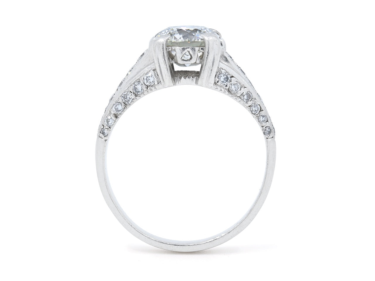 Diamond Ring, 1.31 carat F/ SI-1, in Platinum