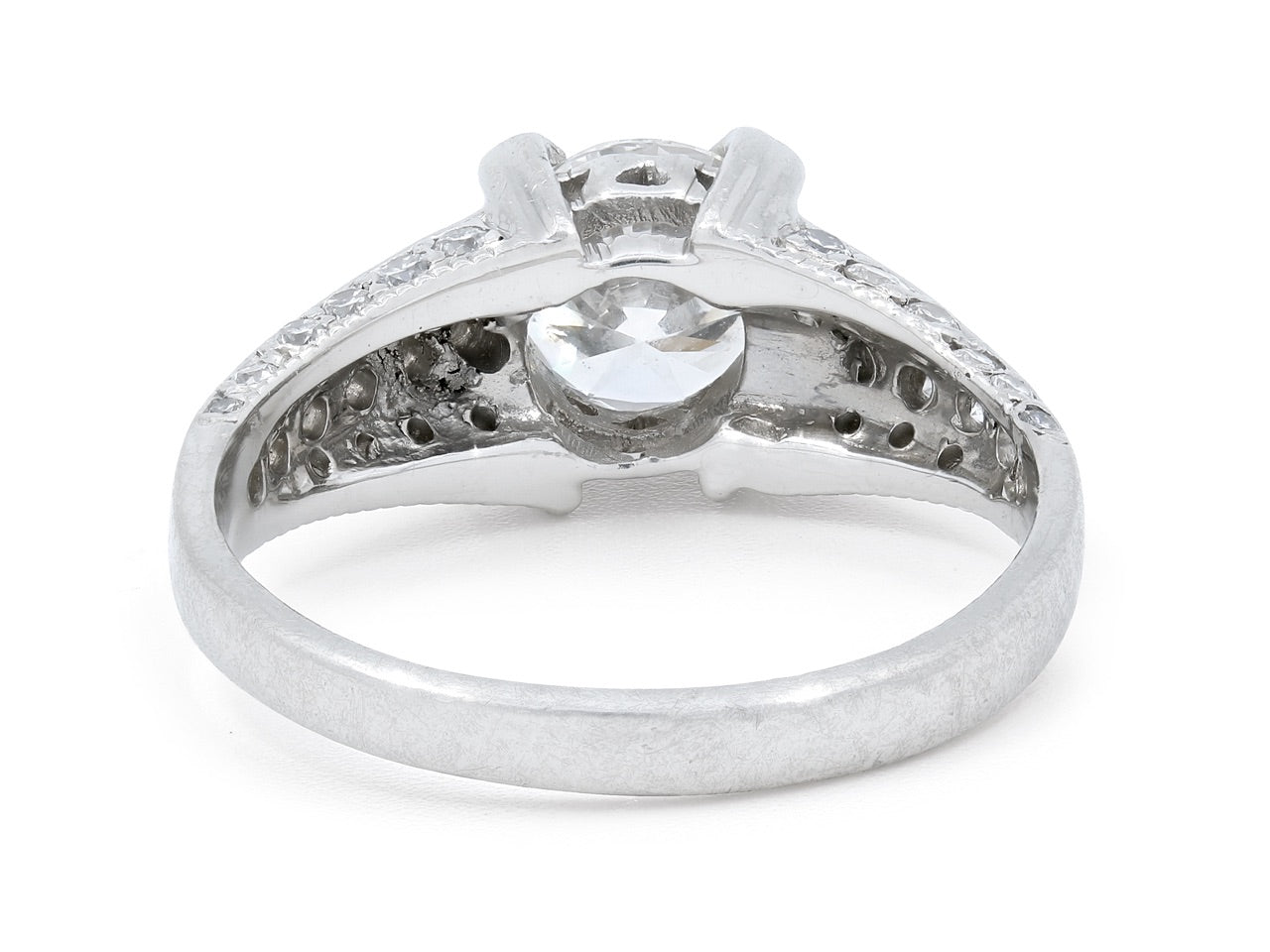 Diamond Ring, 1.31 carat F/ SI-1, in Platinum