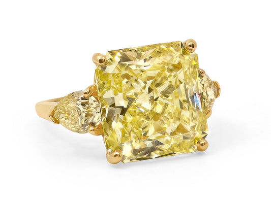 Tiffany & Co. Fancy Intense Yellow Diamond Ring, 13.13 carats, in 18K Gold