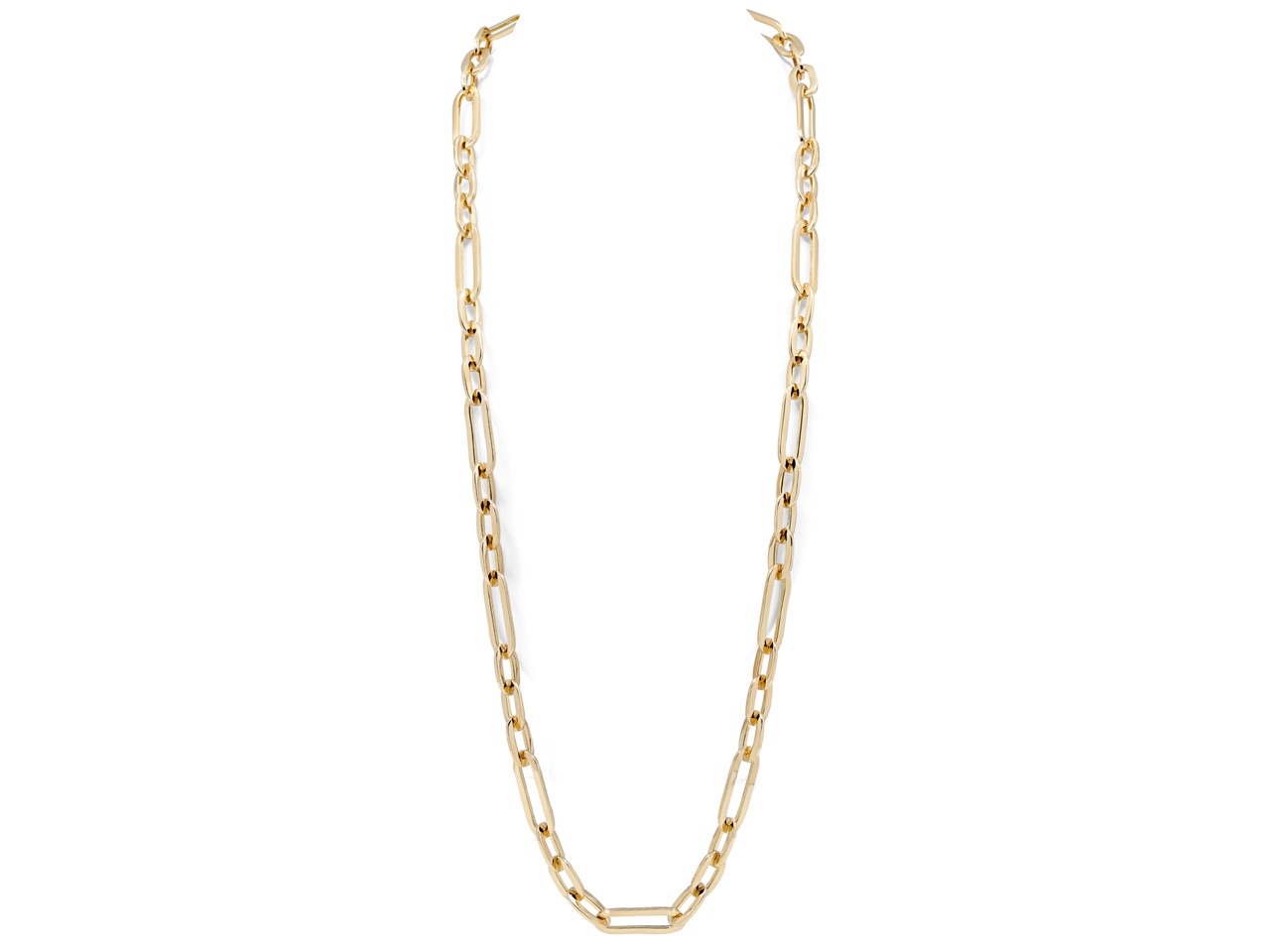 Italian Flattened Link Gold Chain in 18K, by Beladora