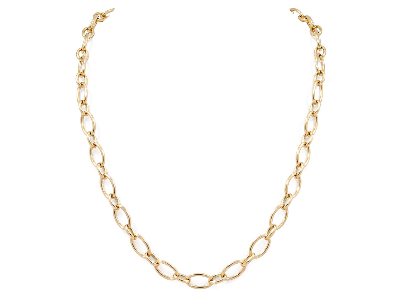 Italian Oval Link Gold Chain in 18K, by Beladora