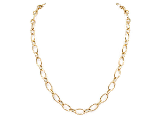 Italian Oval Link Gold Chain in 18K, by Beladora