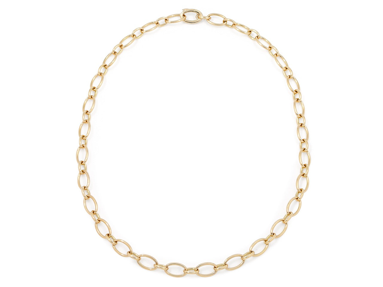 Italian Oval Link Gold Chain in 18K, by Beladora