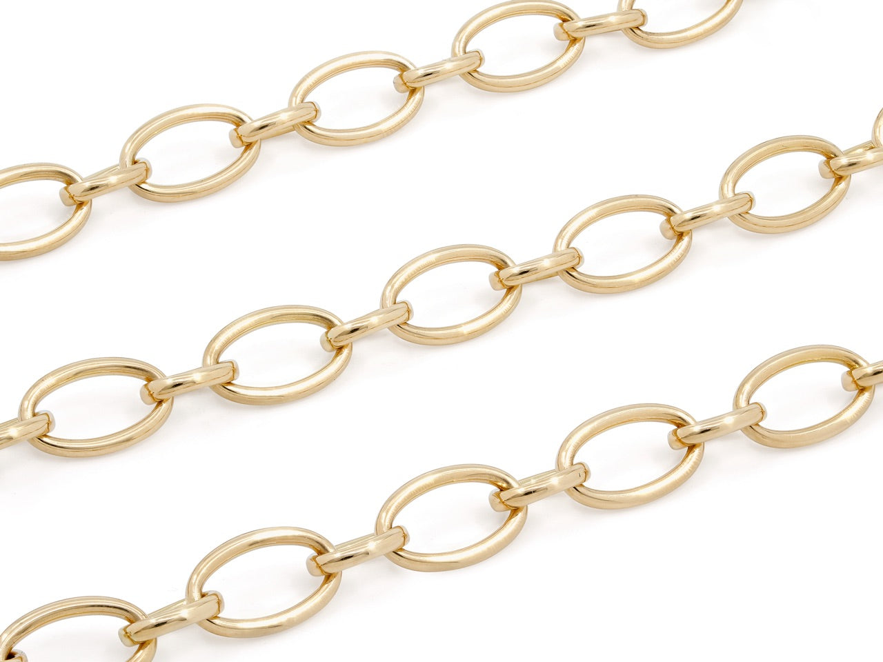 Italian Oval Link Gold Chain in 18K, by Beladora