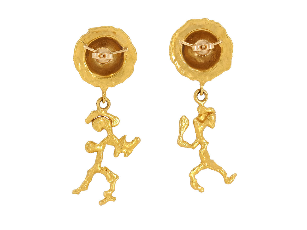 Jean Mahie Charming Monsters Earrings in 22K Gold