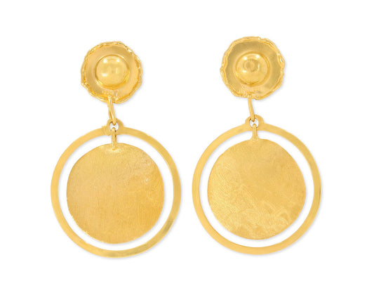 Jean Mahie Earrings in 22K Gold