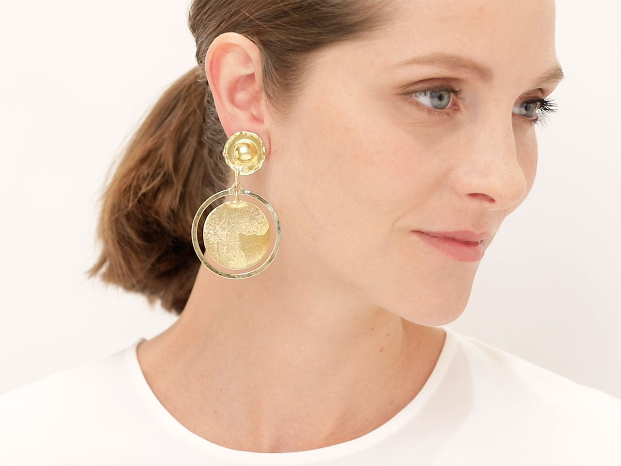 Jean Mahie Earrings in 22K Gold