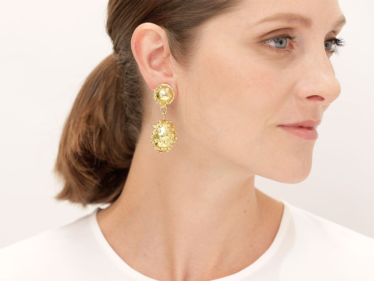 Jean Mahie Earrings in 22K Gold