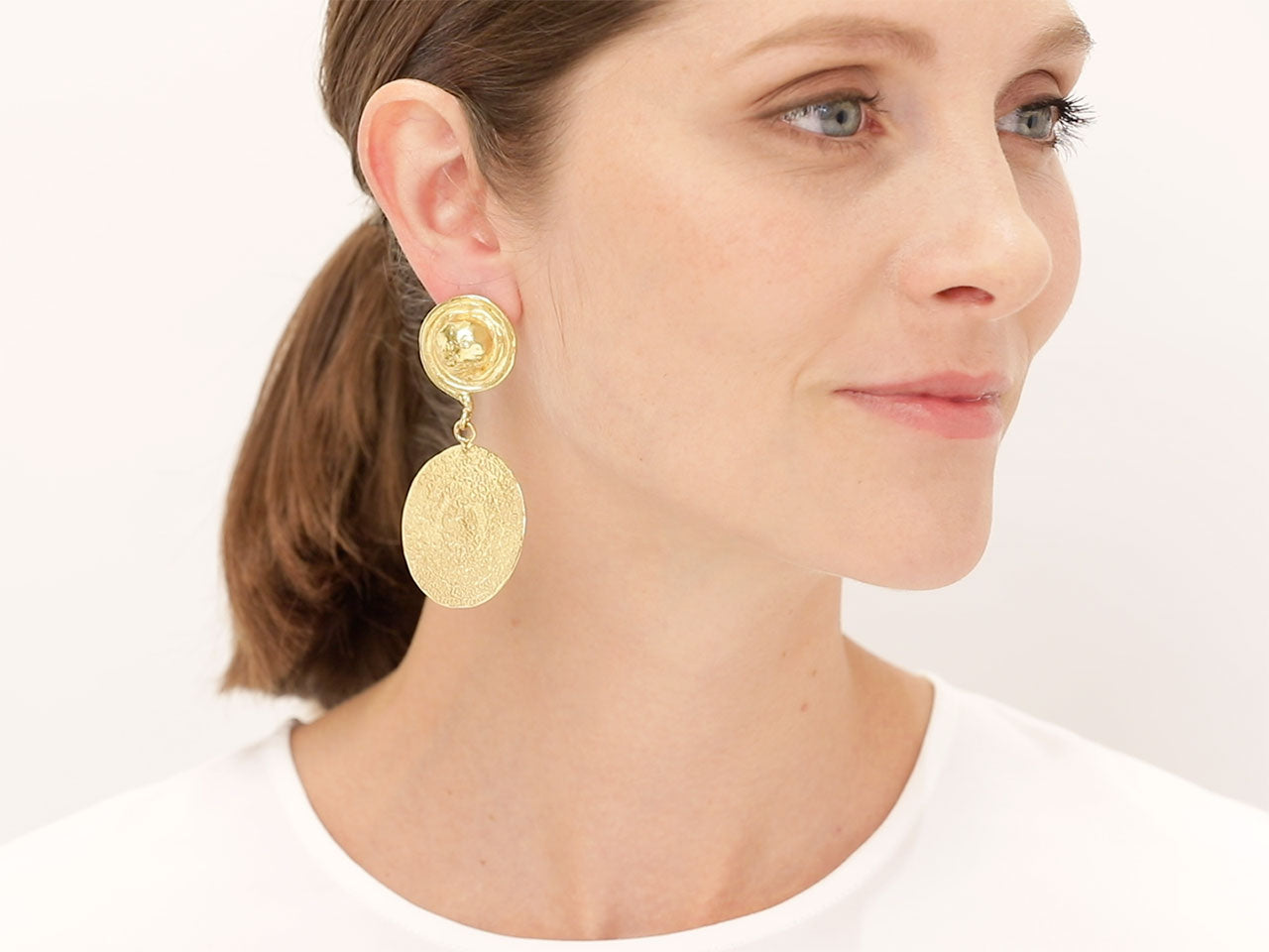 Jean Mahie Earrings in 22K Gold