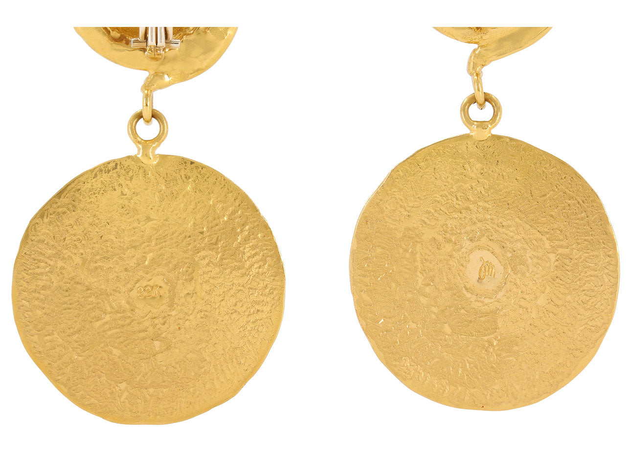 Jean Mahie Earrings in 22K Gold