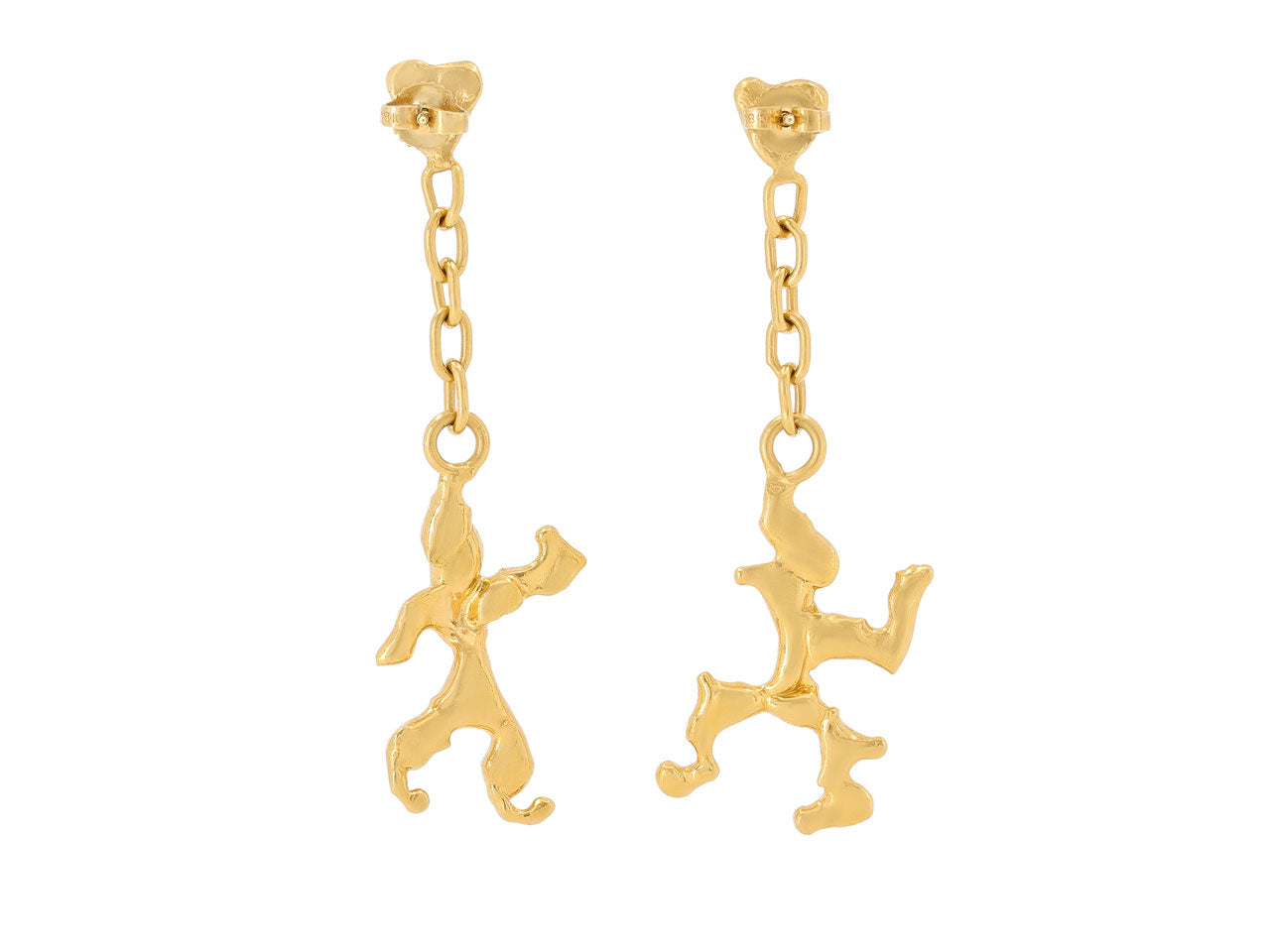 Jean Mahie Charming Monsters Earrings in 22K Gold