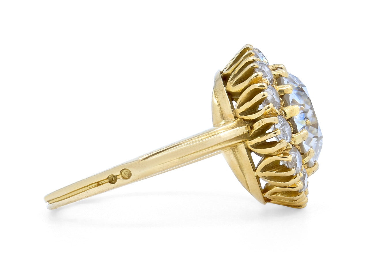 Old European-Cut Diamond Ring, 2.52 carat H/VS2, in 18K Gold