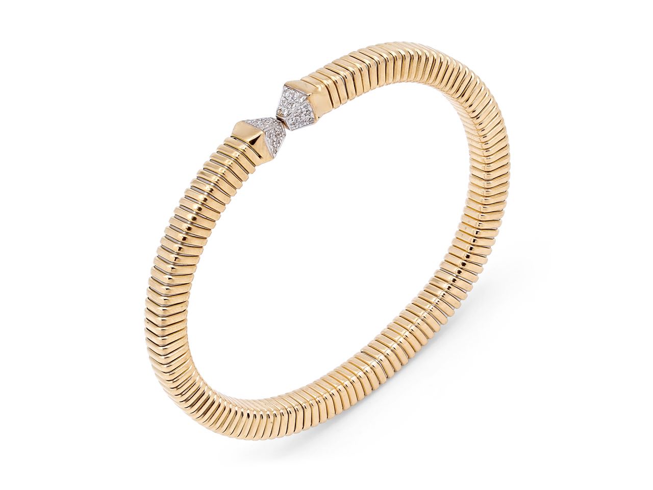 Tubogas Diamond Bracelet in 18K Gold, by Beladora