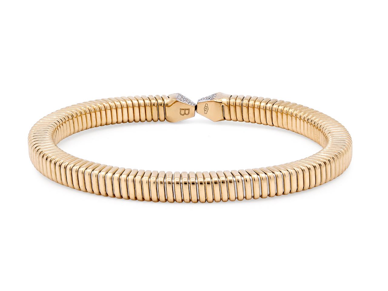 Tubogas Diamond Bracelet in 18K Gold, by Beladora