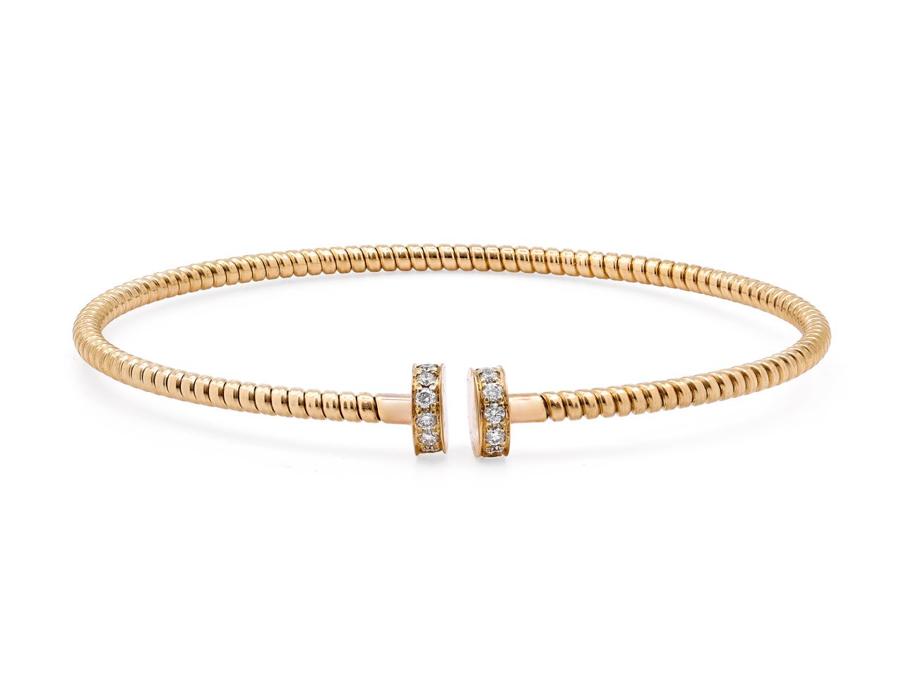 Skinny Tubogas Nail Head Bracelet in 18K Yellow Gold, by Beladora