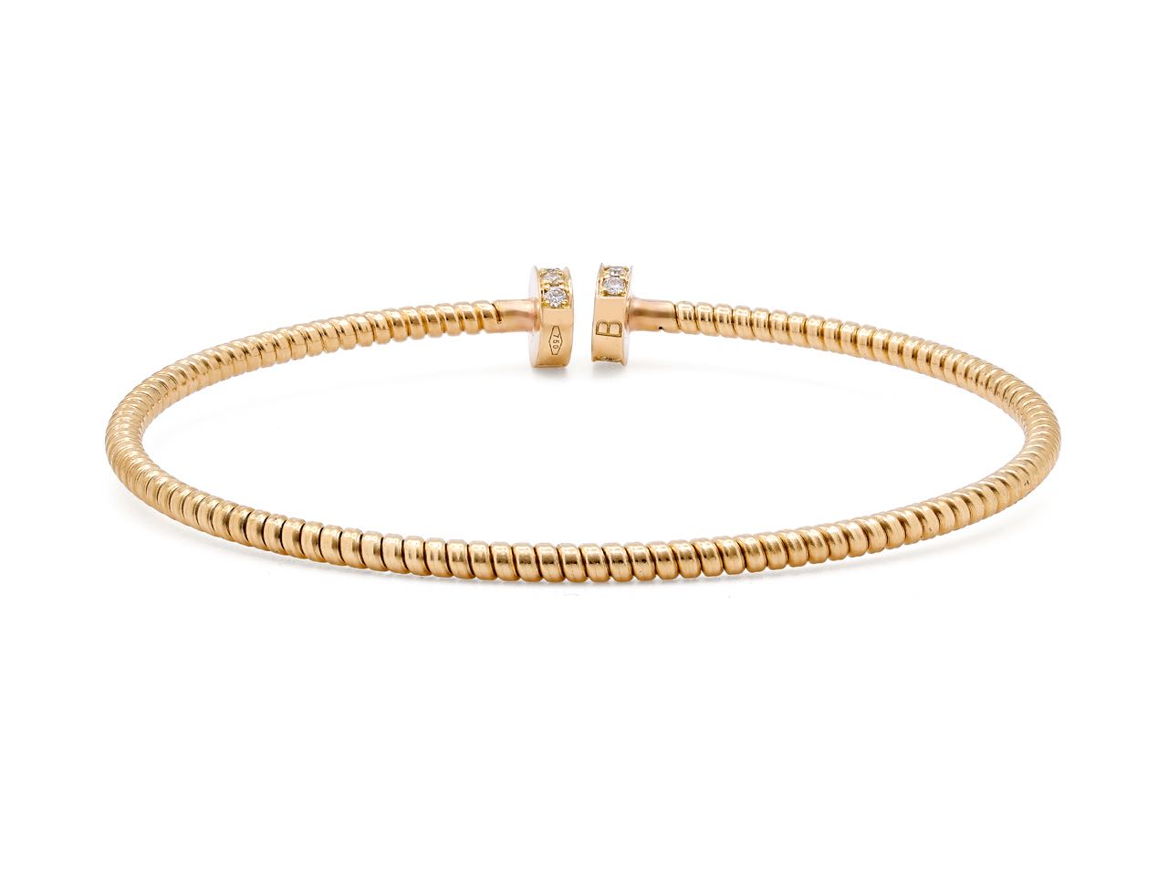 Skinny Tubogas Nail Head Bracelet in 18K Yellow Gold, by Beladora