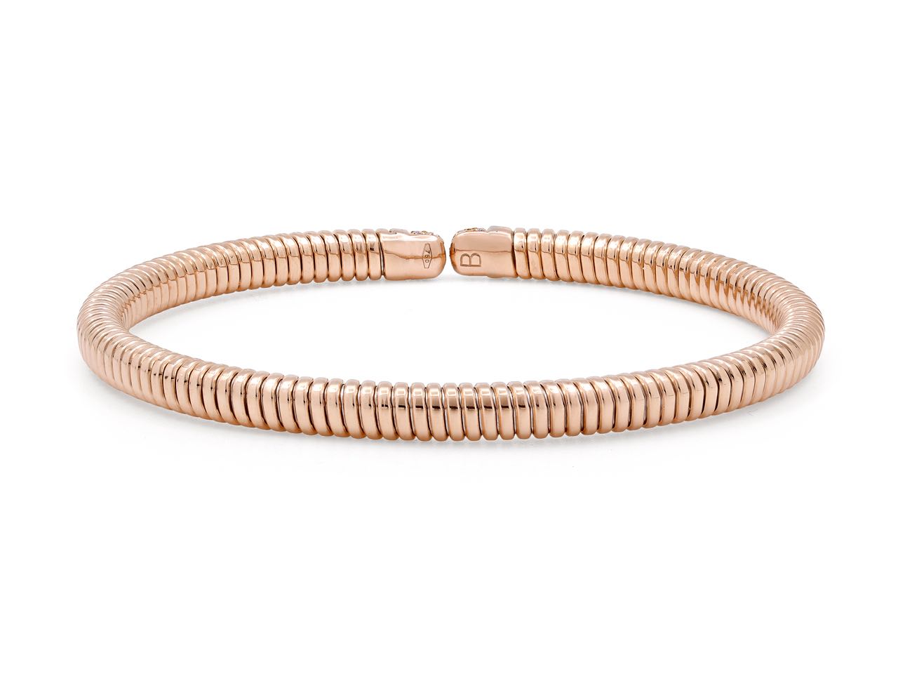 Tubogas Diamond Bracelet in 18K Rose Gold, Small, by Beladora