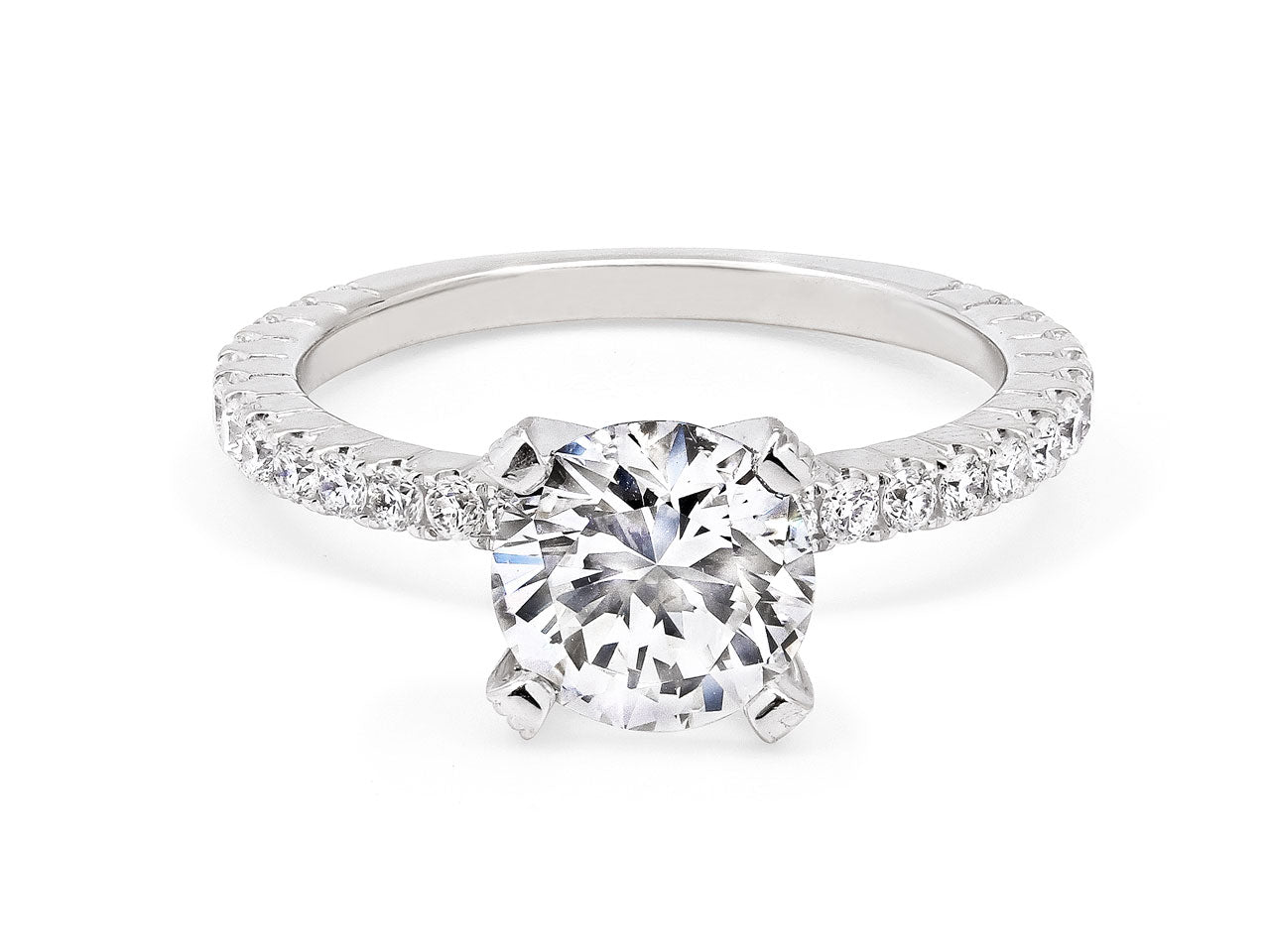 Diamond Solitaire Ring, 1.51 carats I/SI-2, in 18K White Gold