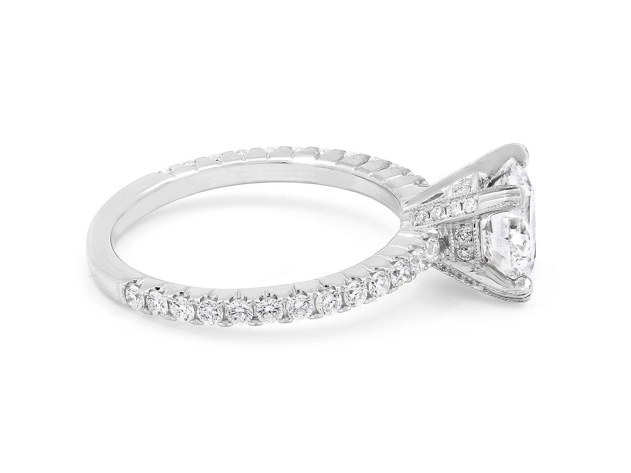 Diamond Solitaire Ring, 1.51 carats I/SI-2, in 18K White Gold