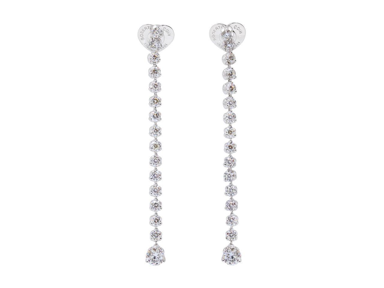 Roberto Coin Diamond 'Tulip Duster' Earrings in 18K White Gold