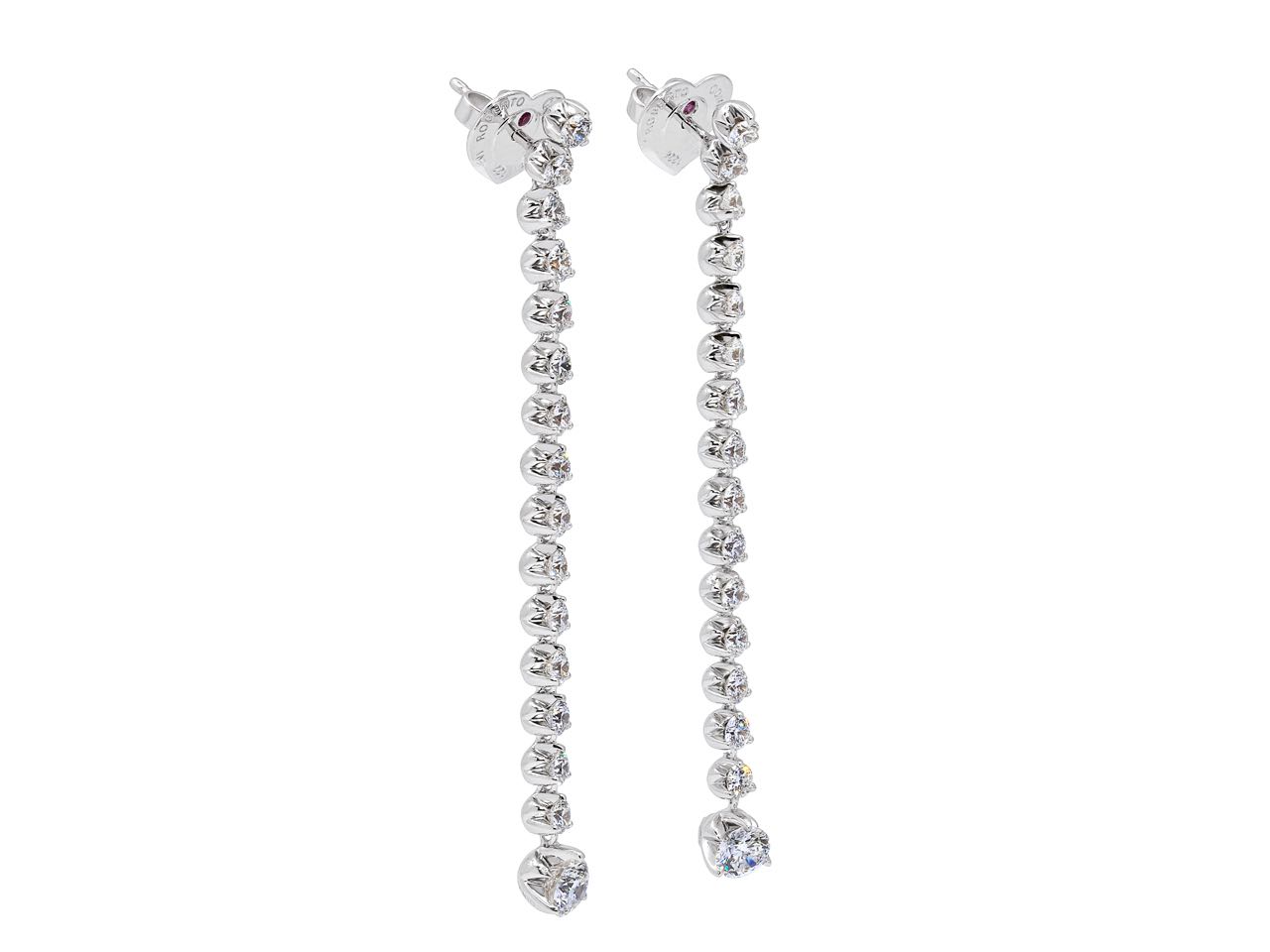 Roberto Coin Diamond 'Tulip Duster' Earrings in 18K White Gold