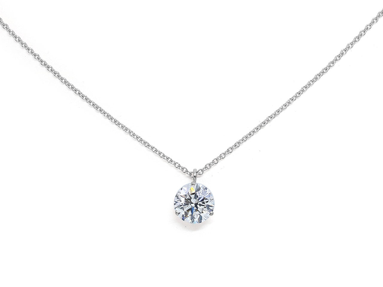 Diamond Solitaire Pendant, 3.06 carats H/VS-1, in Platinum