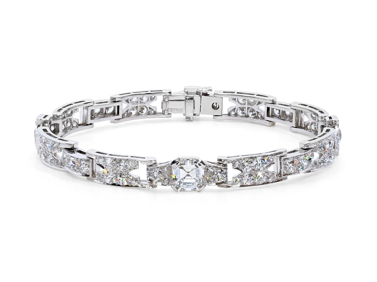 Art Deco Diamond Bracelet in Platinum