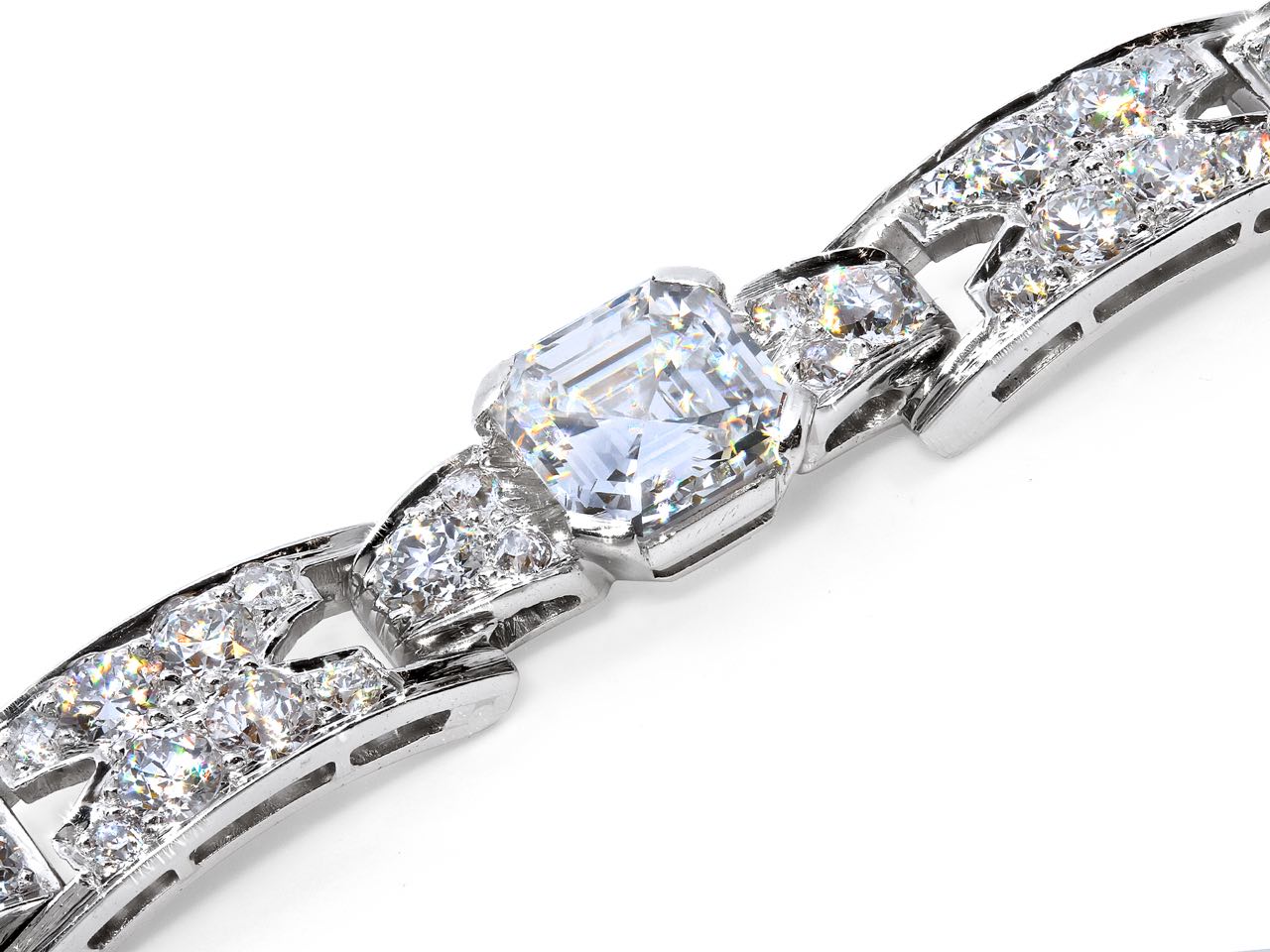 Art Deco Diamond Bracelet in Platinum