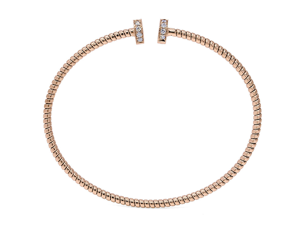 Skinny Tubogas Nail Head Bracelet in 18K Rose Gold, by Beladora