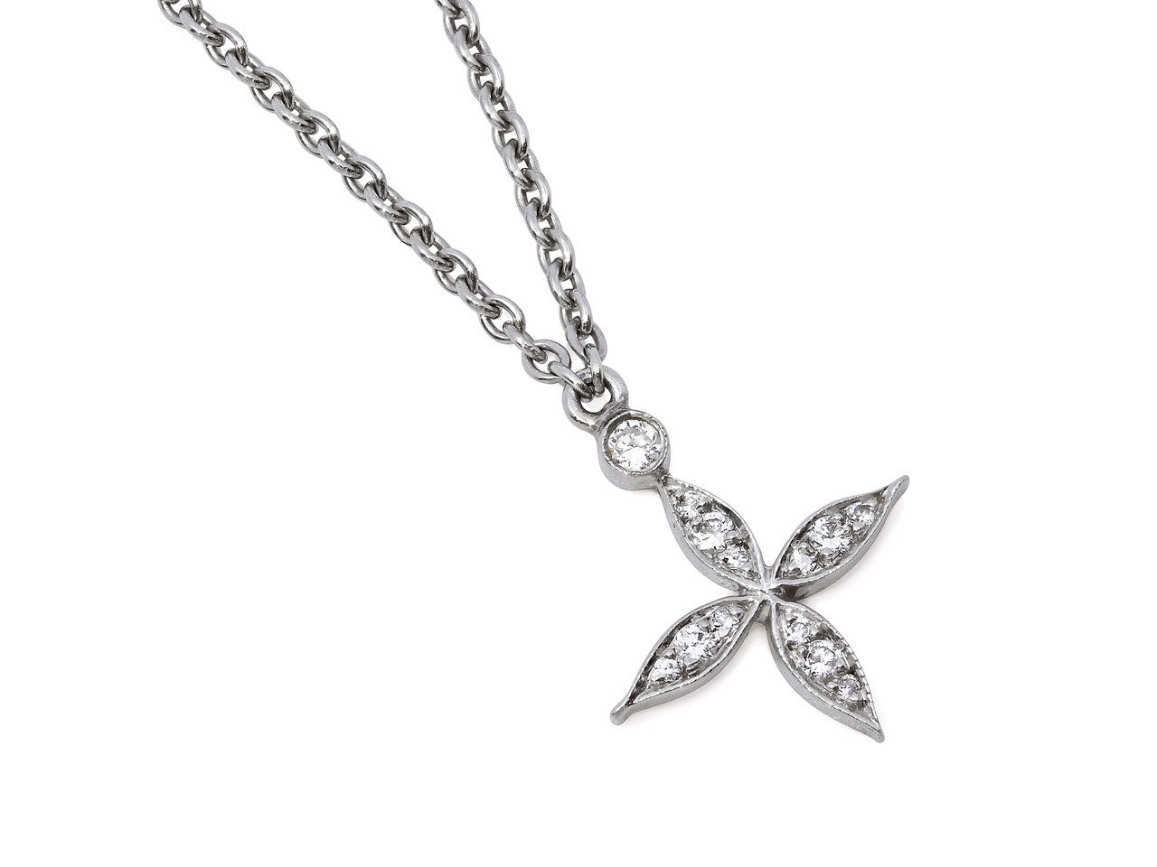 Cathy Waterman Diamond Flower Pendant in Platinum