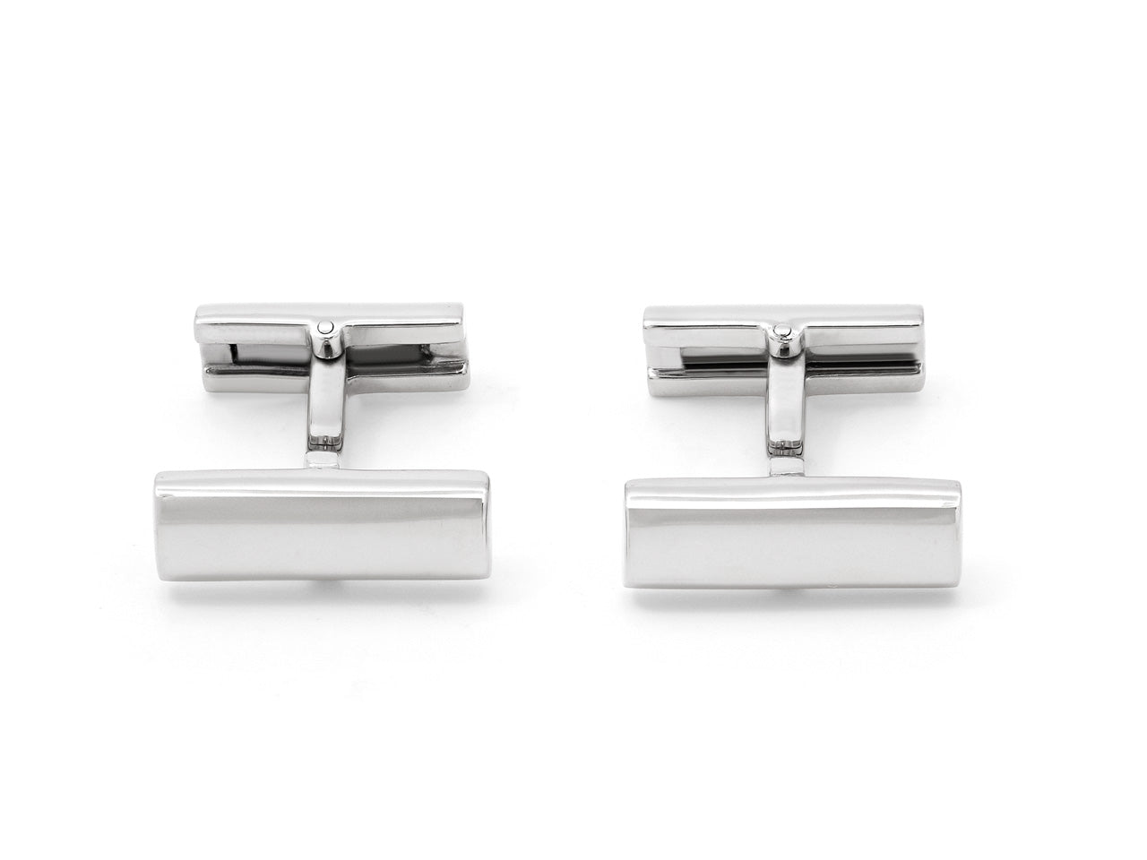 Bar Cufflinks in 18K White Gold