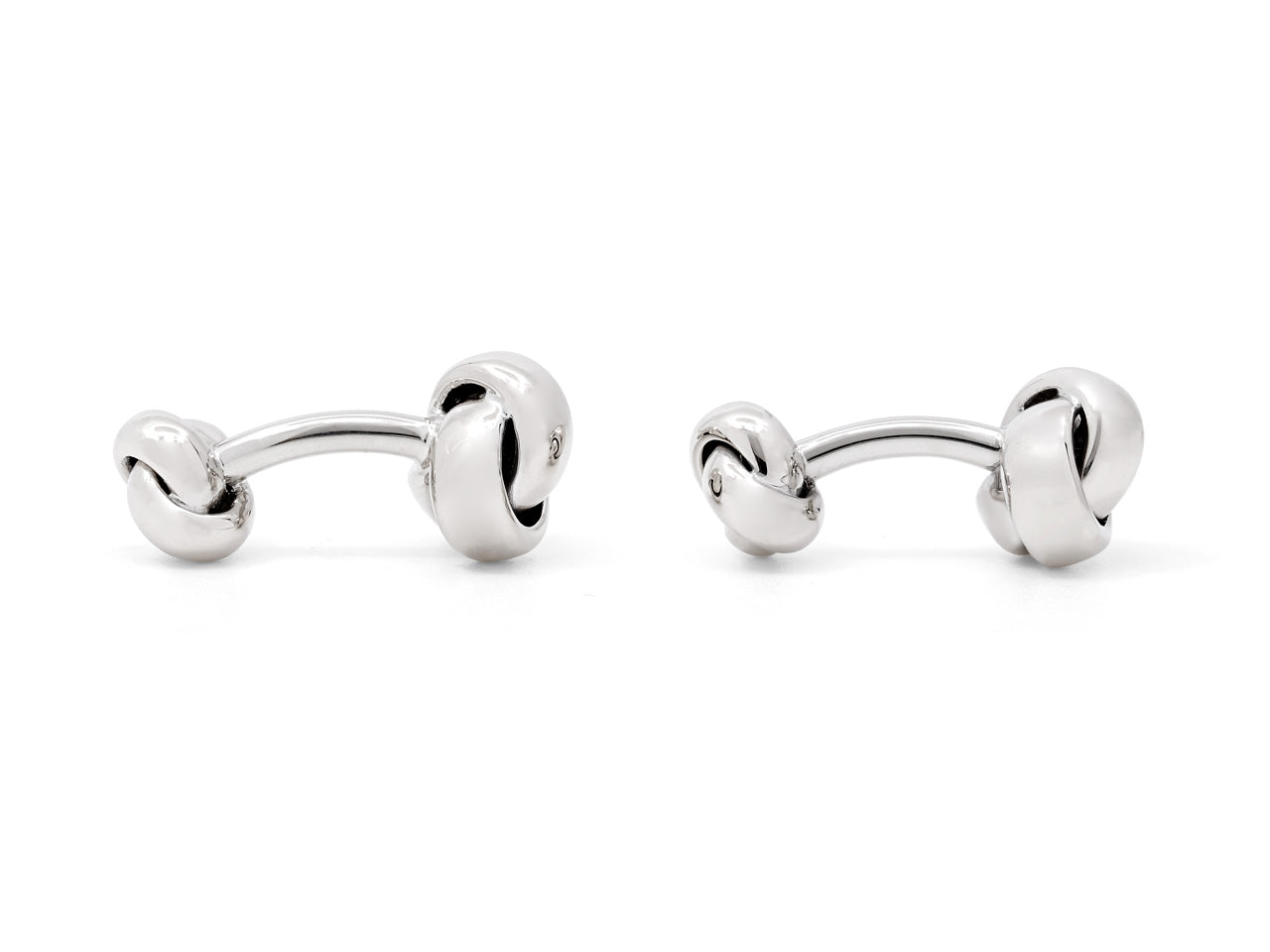 Knot Cufflinks in 18K White Gold