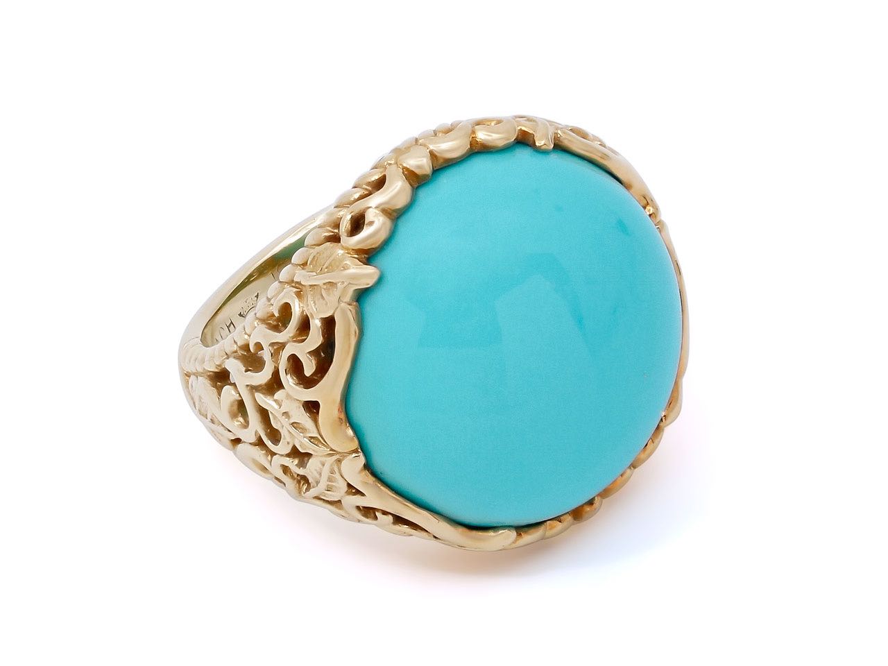 Cynthia Bach Turquoise Ring in 18K Gold