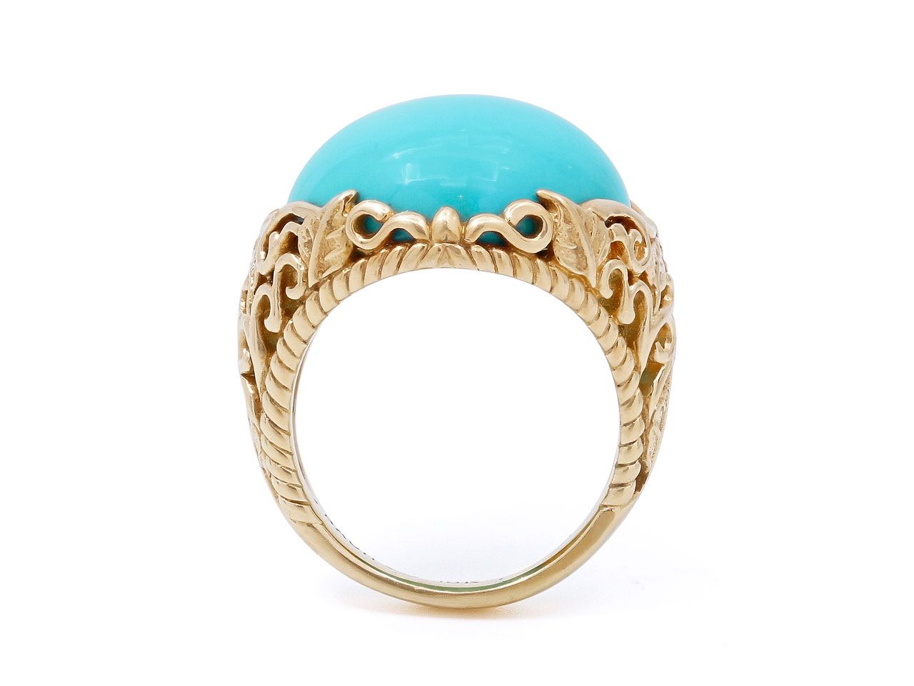 Cynthia Bach Turquoise Ring in 18K Gold